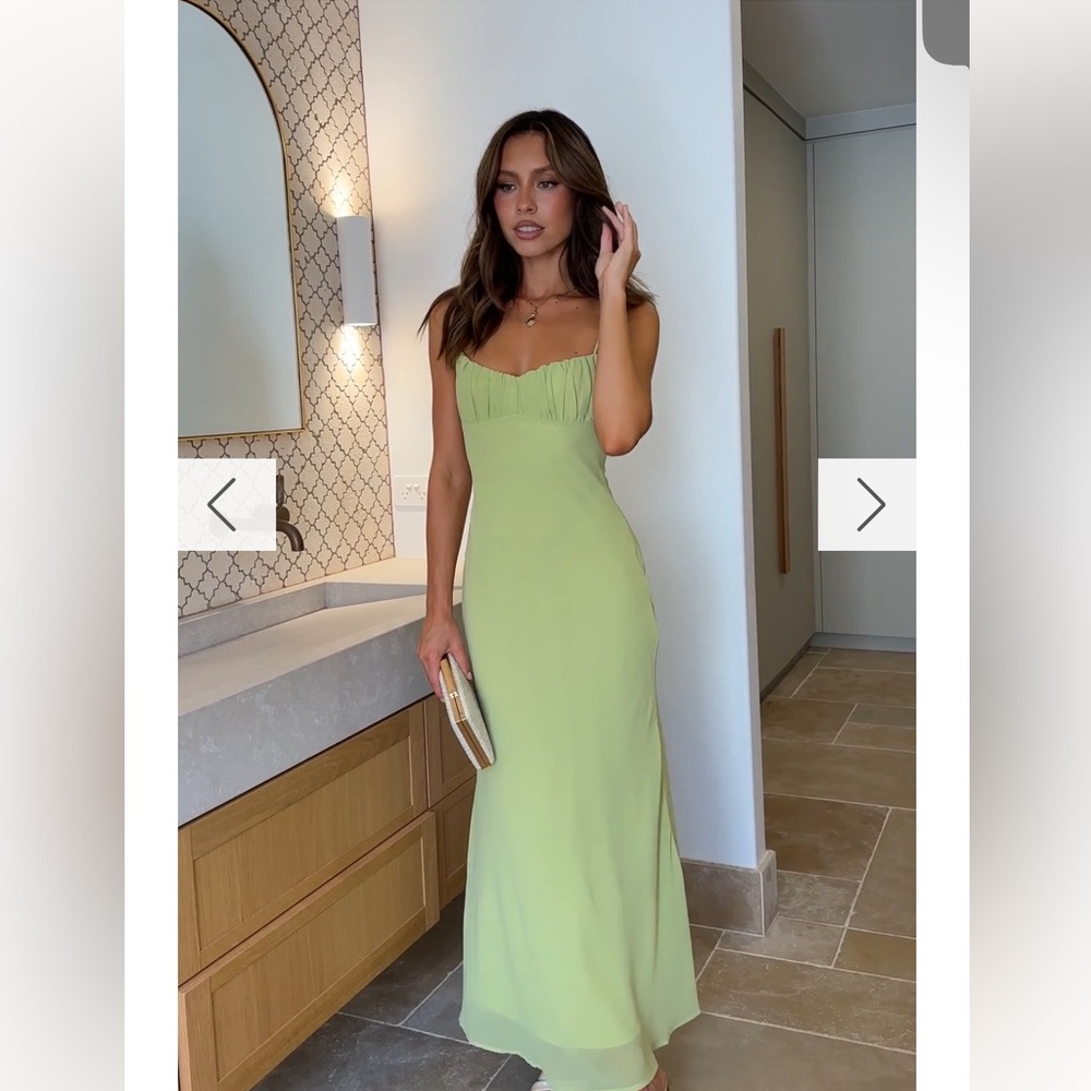 Elegant green Maxi Dress